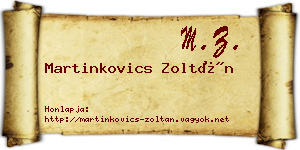Martinkovics Zoltán névjegykártya