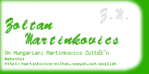 zoltan martinkovics business card